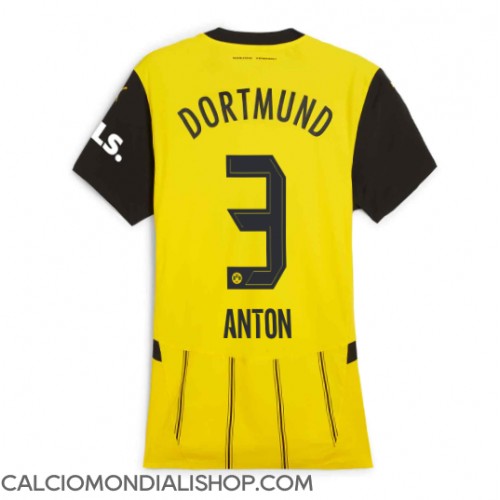 Maglie da calcio Borussia Dortmund Waldemar Anton #3 Prima Maglia Femminile 2024-25 Manica Corta